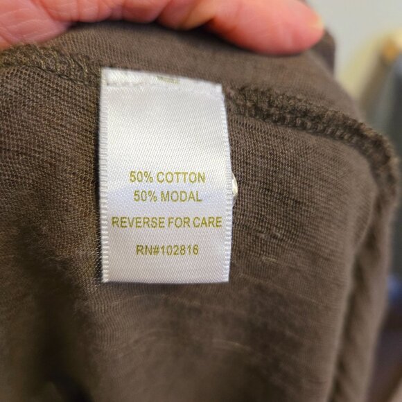 Garnet Hill S Brown Sleeveless Deep Cowl Neck Dress Sheer Gauzy Swim Coverup - Picture 9 of 12